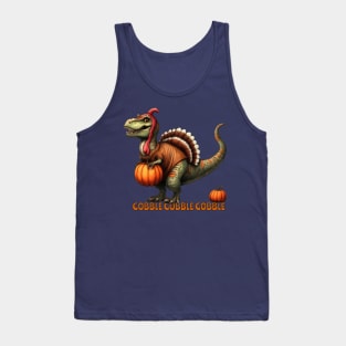 Thanksgiving Dinosaur Gobble Gobble Gobble Tank Top